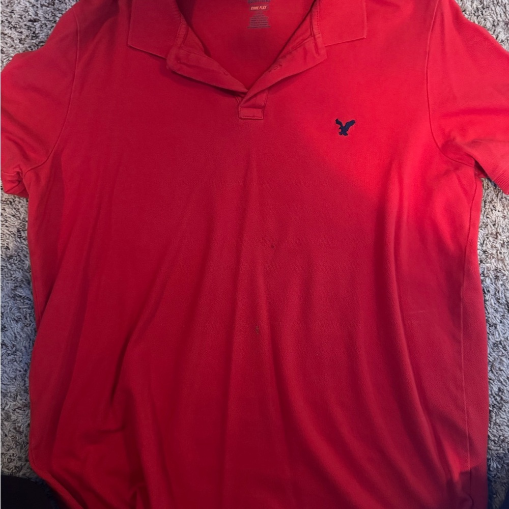 American Eagle Outfitters Bright Red Polo